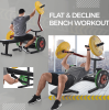 Weight bench bench Olympic bench Flat tilt position adjustment with weight stool aerobic training abdomen arm back chest and shoulder leg muscles home