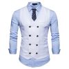 Men's Suit Vest Slim Fit Double Breasted Dress Vest