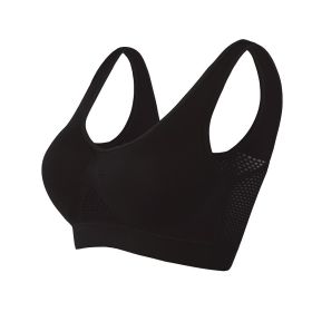 Women Yoga Underwear Padded Crop Tops Underwear Gym Top Yoga Sport Bra Breathable Fitness Running Vest Yoga Bras Sports Type (Color: black, size: 5XL)