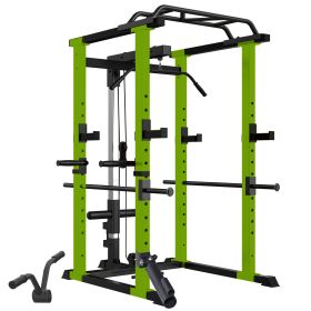 Multi-functional Power Cage,Home Adjustable Pullup Squat Rack 1000Lbs Capacity Comprehensive Fitness Barbell Rack (Color: as Pic)