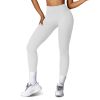 Women's High Waist Workout Leggings Tummy Control Compression Yoga Tight Pants Gym Pants Athletic Running Leggings with 25In Inseam No Front Seam