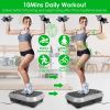 Vibration Exercise Machine With Resistant Bands Remote Control Whole Body Vibration Platform Workout Equipment Home Fitness Training Equipment For Wei