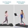 2 in 1 Under Desk Electric Treadmill 2.5HP; with Bluetooth APP and speaker; Remote Control; Display; Walking Jogging Running Machine Fitness Equipment