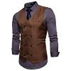 Men's Suit Vest Slim Fit Double Breasted Dress Vest