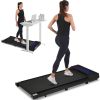 Walking Pad Under Desk Treadmill for Home Office -2.5HP Walking Treadmill 0.6-4MPH 300LBS Capacity Treadmill for Walking Running Remote Control Batter