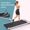 2 in 1 Under Desk Electric Treadmill 2.5HP; with Bluetooth APP and speaker; Remote Control; Display; Walking Jogging Running Machine Fitness Equipment