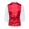 Men's Sequin Vest Shiny Suit Vest V-neck Party Dress