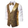 Men's Sequin Vest Shiny Suit Vest V-neck Party Dress