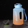 Sports Water Jug With Time Markers; Gradient Color Fitness Accessories