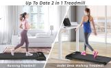 2 in 1 Under Desk Electric Treadmill 2.5HP; with Bluetooth APP and speaker; Remote Control; Display; Walking Jogging Running Machine Fitness Equipment