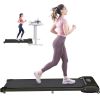 2 in 1 Under Desk Electric Treadmill 2.5HP; with Bluetooth APP and speaker; Remote Control; Display; Walking Jogging Running Machine Fitness Equipment